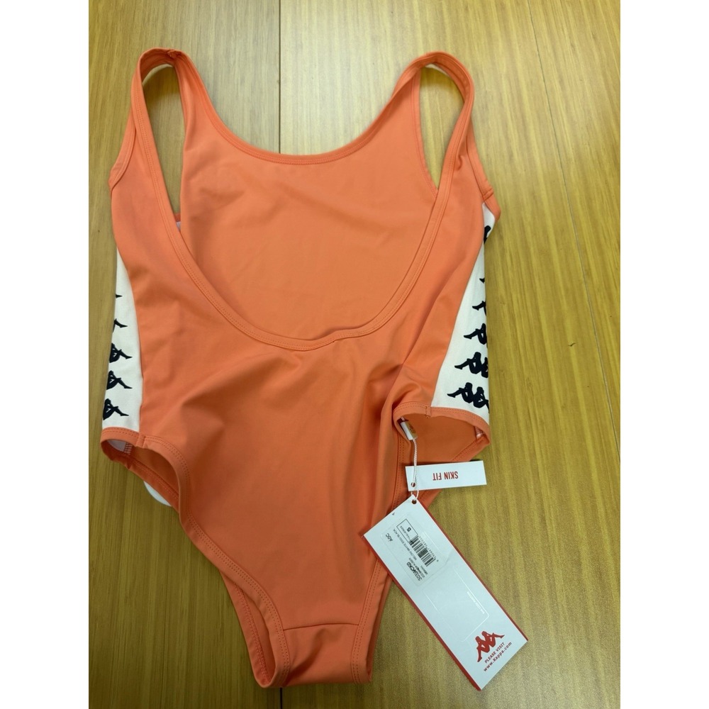 Kappa Banda Aubers Bodysuit Salmon Pink Skin Fit Low Back Small NWT - Picture 6 of 6
